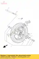 2DMF51601000, Yamaha, ruota anteriore in ghisa yamaha yp 125 250 2014 2015 2016, Nuovo