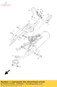 yamaha 5C3E46101000 tubo externo 50cc - Lado inferior