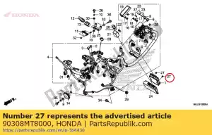 Honda 90308MT8000 tuerca, tapa, 6 mm - Lado inferior