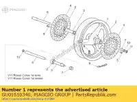 GU01610340, Piaggio Group, vorderrad, grau 3,5x17 moto-guzzi v 1100 1999 2001 2002 2003, Novo