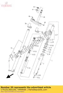 yamaha 1TP231360100 buis, buitenste - Onderkant