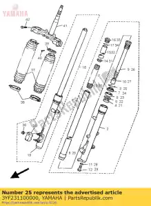 Yamaha 3YF231100000 tubo interior comp.1 - Lado inferior