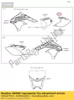 560697657, Kawasaki, modello, copertina, a / c, lh klx450aff kawasaki  klx 450 2015 2016 2017 2018 2019 2020 2021, Nuovo