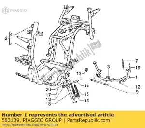 Piaggio Group 583109 centrale tribune - Onderkant