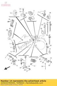 yamaha 2S5H25760000 sensor de ángulo de inclinación - Lado inferior