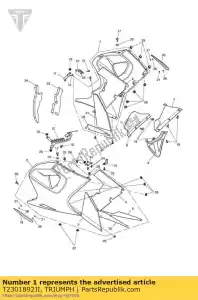 triumph T2301892JI cz??ci zamienne do paneli bocznych - Dół