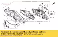 37110MCWH01, Honda, medidor comp., combinación honda vfr 800 2006 2007 2008 2009 2010, Nuevo