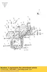 Ici, vous pouvez commander le boulon m12 x 75 auprès de Triumph , avec le numéro de pièce T3151120: