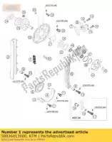 59836013000, KTM, distributieketting 94 rollen 02 ktm exc mxc smr sx sxs xc 250 400 450 525 540 560 2002 2003 2004 2005 2006 2007, Nieuw