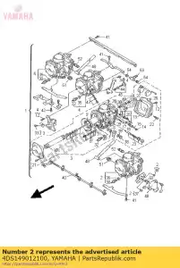 Yamaha 4DS149012100 carburetor assy 1 - Bottom side