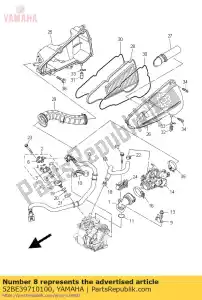 yamaha 52BE39710100 tuyau, carburant 1 - La partie au fond