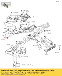 sluitring, 5,2x16x1,2 van Kawasaki, met onderdeel nummer 922000583, bestel je hier online: