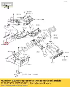 Kawasaki 922000583 sluitring, 5,2x16x1,2 - Onderkant