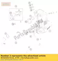 90505007033, KTM, tubo de escape a cpl. ktm duke rc 125 2013 2014 2015 2016, Nuevo