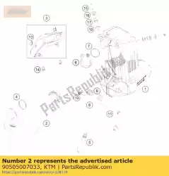 Aquí puede pedir tubo de escape a cpl. De KTM , con el número de pieza 90505007033: