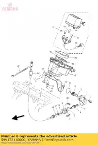 yamaha 59V178110000 boîtier, engrenage tachymétrique - La partie au fond