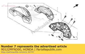 Honda 90122MFND00 boulon, bride, 6 mm - La partie au fond