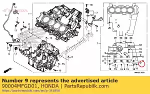 Honda 90004MFGD01 bolt, ubs, 8x98 - Bottom side