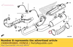 band(89-140) demper cvr van Honda, met onderdeel nummer 19084HR6B00, bestel je hier online: