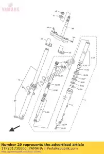 yamaha 1TP231730000 spindle, taper - Bottom side