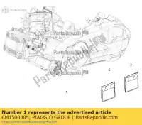 CM1500305, Piaggio Group, moteur 500 4t / 4v e2 piaggio mp zapm86100, zapm86101 500 2014 2016, Nouveau