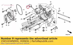 Honda 15651KWN900 jauge, niveau d'huile - La partie au fond