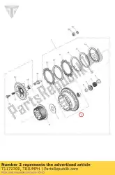 Here you can order the outer comp, clutch from Triumph, with part number T1172300: