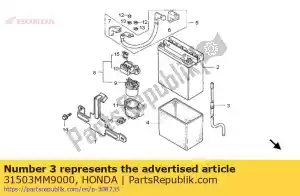 Honda 31503MM9000 tube, battery breather - Bottom side