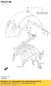 suzuki 6316043H00 bracket,rr fend - Bottom side