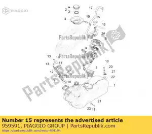 Piaggio Group 959591 coupling - Bottom side