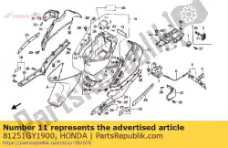 Qui puoi ordinare nessuna descrizione disponibile al momento da Honda , con numero parte 81251GY1900: