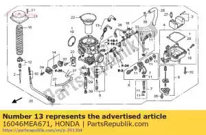 Honda 16046MEA671 valve set, starter - Bottom side