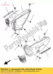 Ici, vous pouvez commander le côté couvercle 1 lh (crs) auprès de Yamaha , avec le numéro de pièce 36LF17110120: