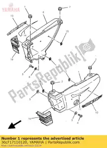 Yamaha 36LF17110120 lato coperchio 1 lh (crs) - Il fondo