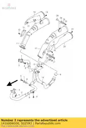 Qui puoi ordinare tubo comp, scarico da Suzuki , con numero parte 1416006G00: