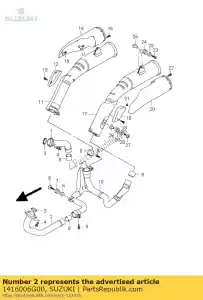 suzuki 1416006G00 tubo comp, scarico - Il fondo