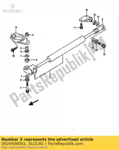 suzuki 0926908002 rodamiento de bolas ko - Lado inferior