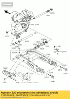 130AA0620, Kawasaki, flangeado por parafuso, 6x20 zr1000b7f kawasaki z 750 1000 2007 2008 2009 2011 2012, Novo