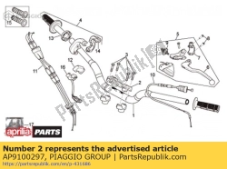 Aprilia AP9100297, Górna ?ruba w kszta?cie litery u, OEM: Aprilia AP9100297