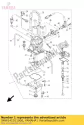 carburateur 1 van Yamaha, met onderdeel nummer 5MW141011000, bestel je hier online: