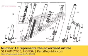 honda 51476MEY003 desgaste do anel - Lado inferior