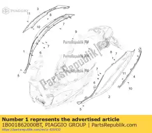 Piaggio Group 1B001862000BT seitenverkleidung rechts - Lado inferior