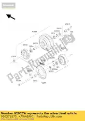 kraag, rechter as, l = 28 zx600-a1 van Kawasaki, met onderdeel nummer 920271875, bestel je hier online: