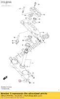 5862149H40, Suzuki, guida, reggiseno anteriore suzuki  rm z 250 450 2016 2017 2018 2019, Nuovo