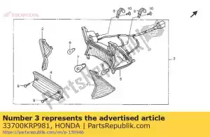 Honda 33700KRP981 assy leggero., rr. combinat - Il fondo