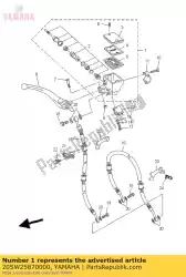 Aquí puede pedir subconjunto del cilindro maestro de Yamaha , con el número de pieza 20SW25870000: