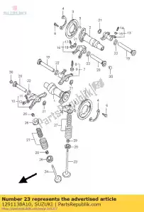 suzuki 1291138A10 soupape, admission - La partie au fond