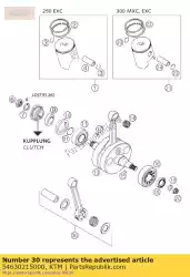 Aqui você pode pedir o conrod rep. Kit 250 l = 129mm '00 em KTM , com o número da peça 54630215000: