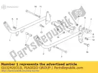 GU32420310, Piaggio Group, brazo derecho pulido negro moto-guzzi breva ie 750 2003, Nuevo