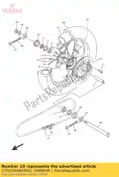 Ici, vous pouvez commander le pignon, entraîné (48t) auprès de Yamaha , avec le numéro de pièce 17D254485000: